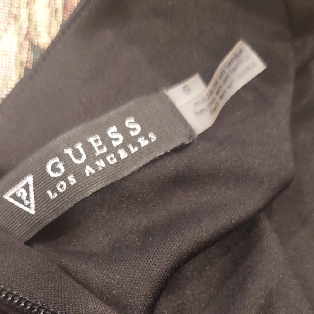 Guess Black Dress with Gold Floral Accents - Picture 8 of 10
